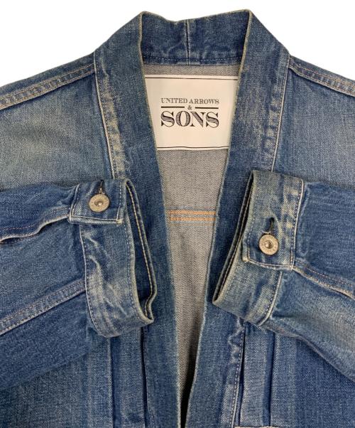 UNITED ARROWS（ユナイテッドアローズ）UNITED ARROWS (ユナイテッドアローズ) SONS (サンズ) TOMMY DENIM JACKET ブルー サイズ:Lの古着・服飾アイテム
