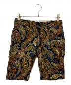 Engineered Garmentsエンジニアドガーメンツ）の古着「ペイズリー柄ショートパンツ」｜ネイビー×グリーン