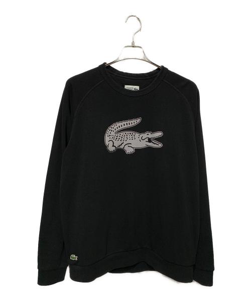 LACOSTE SPORT（ラコステスポーツ）LACOSTE SPORT (ラコステスポーツ) ロゴスウェット ブラック サイズ:Lの古着・服飾アイテム