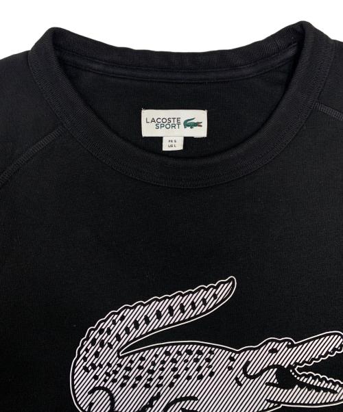 LACOSTE SPORT（ラコステスポーツ）LACOSTE SPORT (ラコステスポーツ) ロゴスウェット ブラック サイズ:Lの古着・服飾アイテム