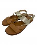 COLE HAANコールハーン）の古着「フォーン サンダル」｜ブラウン×シルバー