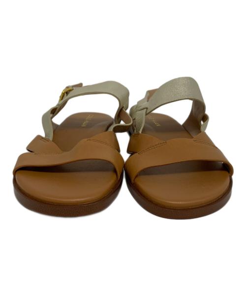 COLE HAAN（コールハーン）COLE HAAN (コールハーン) フォーン サンダル ブラウン×シルバー サイズ:5 1/2Bの古着・服飾アイテム