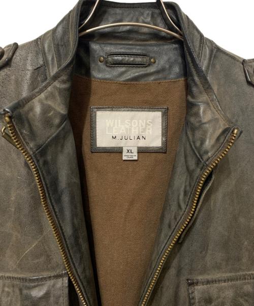 WILSONS LEATHER M.JULIAN（ウィルソンズ レザー）WILSONS LEATHER M.JULIAN (ウィルソンズ レザー) レザージャケット ブラウン サイズ:XLの古着・服飾アイテム