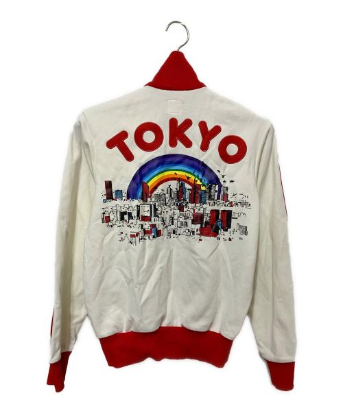 adidas（アディダス）adidas (アディダス) 都市シリーズ東京 トラックジャケット ホワイト×レッド サイズ:XSの古着・服飾アイテム