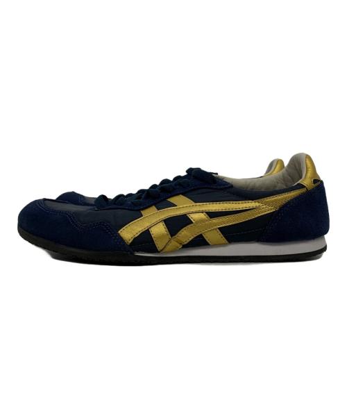 Onitsuka Tiger（オニツカタイガー）Onitsuka Tiger (オニツカタイガー) SERRANO ネイビー×ゴールド サイズ:25の古着・服飾アイテム