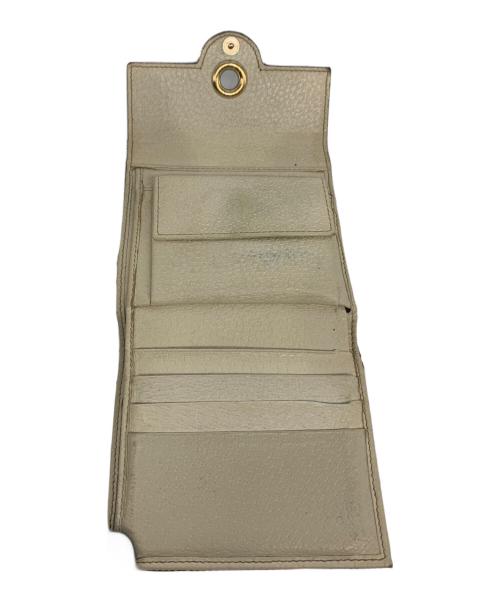 GUCCI（グッチ）GUCCI (グッチ) GGキャンバス 3つ折り財布 ベージュ×ブラウンの古着・服飾アイテム