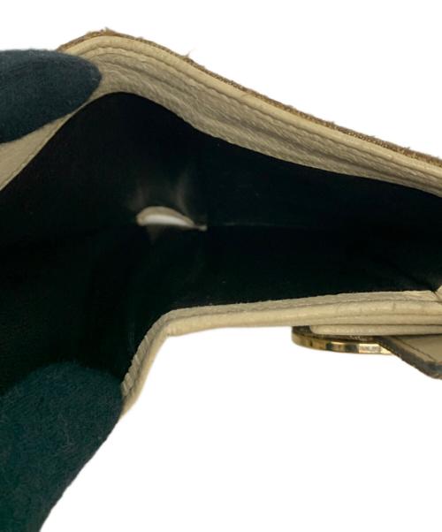 GUCCI（グッチ）GUCCI (グッチ) GGキャンバス 3つ折り財布 ベージュ×ブラウンの古着・服飾アイテム