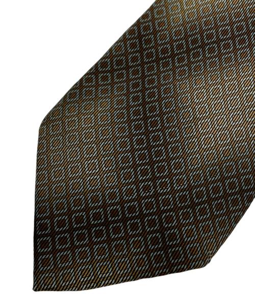 GUCCI（グッチ）GUCCI (グッチ) シルクネクタイ ブラウン×ブルー サイズ:記載なしの古着・服飾アイテム