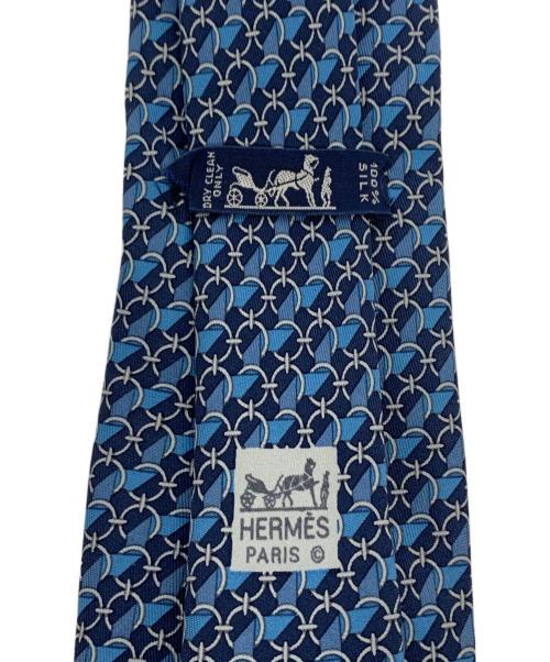 HERMES（エルメス）HERMES (エルメス) シルクネクタイ ブルー サイズ:記載なしの古着・服飾アイテム