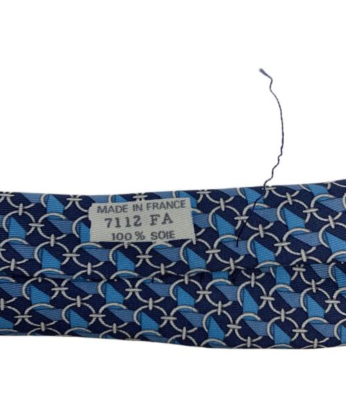HERMES（エルメス）HERMES (エルメス) シルクネクタイ ブルー サイズ:記載なしの古着・服飾アイテム