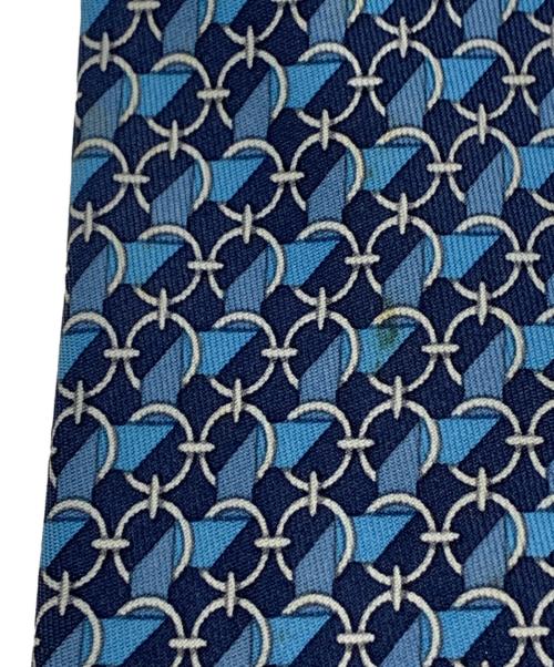 HERMES（エルメス）HERMES (エルメス) シルクネクタイ ブルー サイズ:記載なしの古着・服飾アイテム