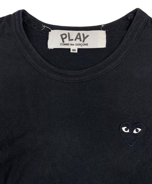 PLAY COMME des GARCONS（プレイコムデギャルソン）PLAY COMME des GARCONS (プレイ コムデギャルソン) ブラック×ブラックハート Tシャツ ブラック サイズ:Mの古着・服飾アイテム