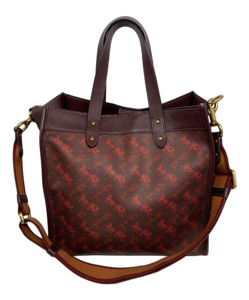 COACH（コーチ）COACH (コーチ) 2WAYハンドバッグ ボルドーの古着・服飾アイテム