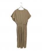 IENAイエナ）の古着「コットンリップルウエストシェイプワンピース」｜ベージュ