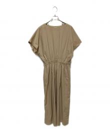 IENA（イエナ）の古着「コットンリップルウエストシェイプワンピース」｜ベージュ