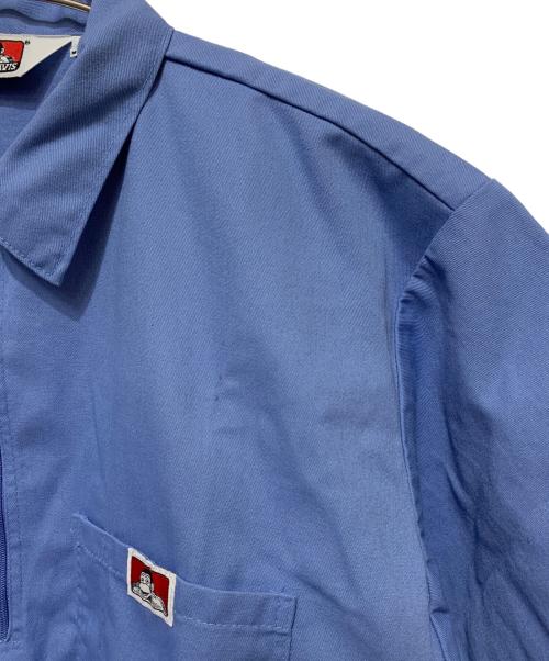 BEN DAVIS（ベンデイビス）BEN DAVIS (ベンデイビス) ハーフジップシャツ スカイブルー サイズ:Lの古着・服飾アイテム