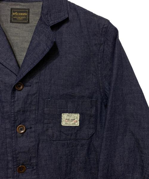 BYGLADHAND（バイグラッドハンド）BYGLADHAND (バイグラッドハンド) デニムカバーオールジャケット インディゴ サイズ:Lの古着・服飾アイテム
