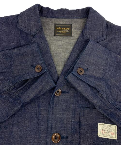 BYGLADHAND（バイグラッドハンド）BYGLADHAND (バイグラッドハンド) デニムカバーオールジャケット インディゴ サイズ:Lの古着・服飾アイテム