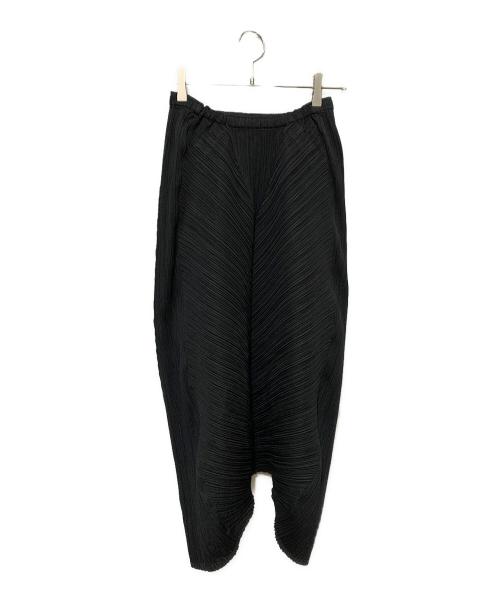 PLEATS PLEASE（プリーツプリーズ）PLEATS PLEASE (プリーツプリーズ) プリーツ変形スカート ブラック サイズ:3の古着・服飾アイテム