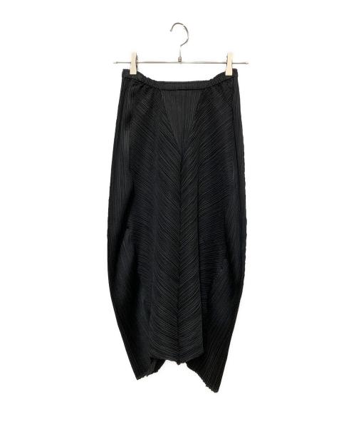 PLEATS PLEASE（プリーツプリーズ）PLEATS PLEASE (プリーツプリーズ) プリーツ変形スカート ブラック サイズ:3の古着・服飾アイテム