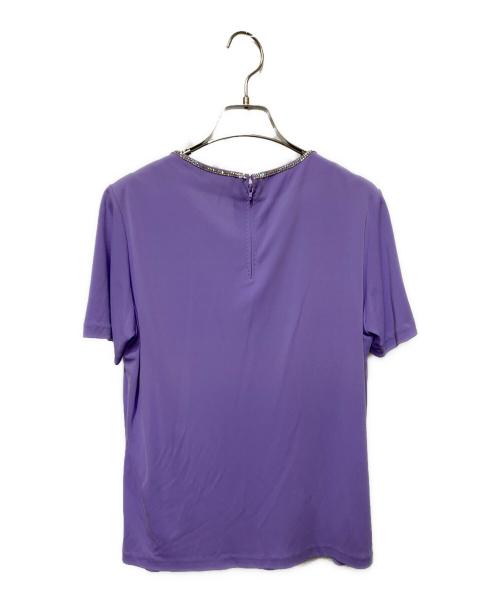 LEONARD（レオナール）LEONARD (レオナール) ラインストーン カットソー パープル サイズ:40の古着・服飾アイテム