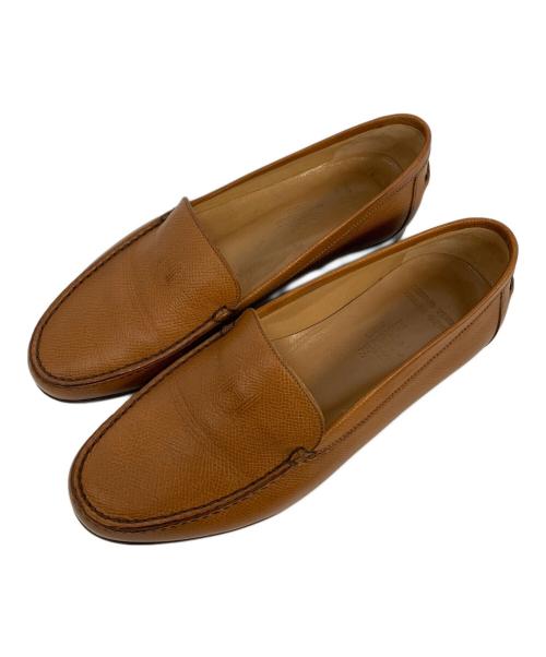 HERMES（エルメス）HERMES (エルメス) Hロゴパンプス ブラウン サイズ:35 1/2の古着・服飾アイテム