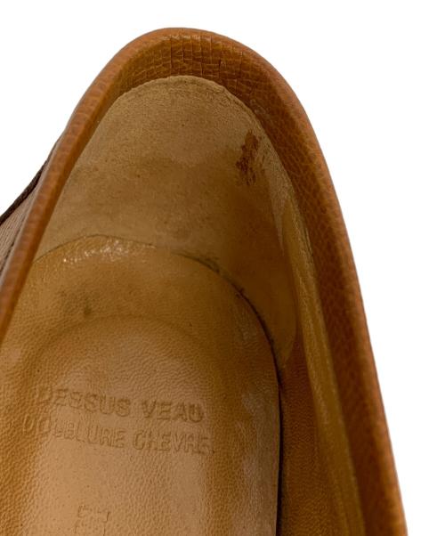 HERMES（エルメス）HERMES (エルメス) Hロゴパンプス ブラウン サイズ:35 1/2の古着・服飾アイテム