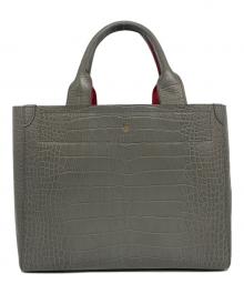 A.D.M.J.（エーディーエムジェイ）の古着「クロコ調型押しレザートートバッグ」｜グレー