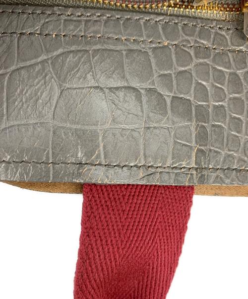 A.D.M.J.（エーディーエムジェイ）A.D.M.J. (エーディーエムジェイ) クロコ調型押しレザートートバッグ グレーの古着・服飾アイテム