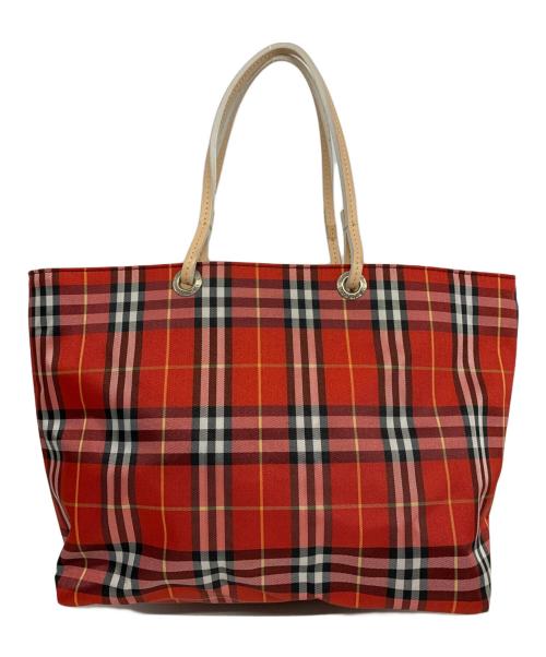 BURBERRY LONDON（バーバリーロンドン）BURBERRY LONDON (バーバリーロンドン) ミニトートバッグ レッドの古着・服飾アイテム