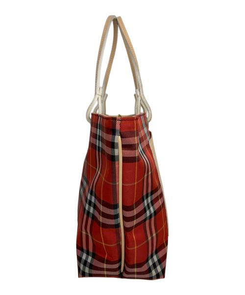 BURBERRY LONDON（バーバリーロンドン）BURBERRY LONDON (バーバリーロンドン) ミニトートバッグ レッドの古着・服飾アイテム