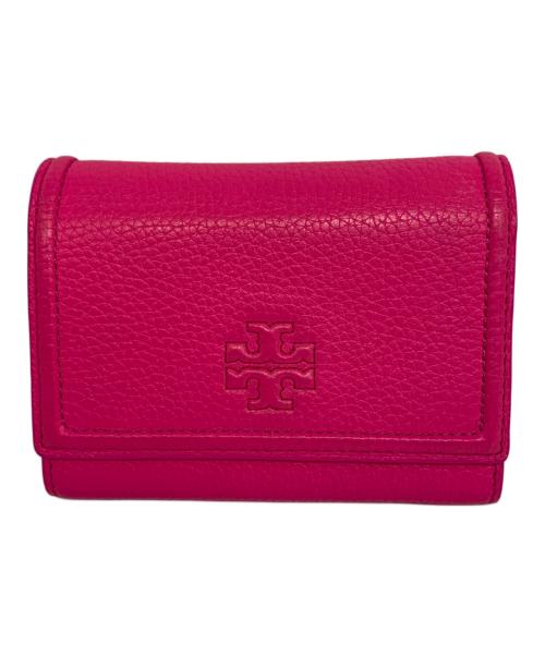 TORY BURCH（トリーバーチ）TORY BURCH (トリーバーチ) 3つ折り財布 ショッキングピンクの古着・服飾アイテム