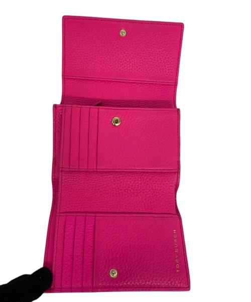 TORY BURCH（トリーバーチ）TORY BURCH (トリーバーチ) 3つ折り財布 ショッキングピンクの古着・服飾アイテム