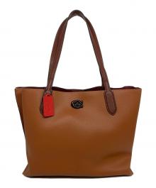 COACH（コーチ）の古着「ウィロウ トート カラーブロック ウィズ」｜ブラウン