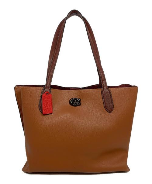 COACH（コーチ）COACH (コーチ) ウィロウ トート カラーブロック ウィズ ブラウンの古着・服飾アイテム