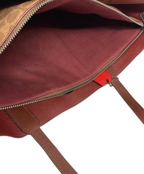 COACH（コーチ）COACH (コーチ) ウィロウ トート カラーブロック ウィズ ブラウンの古着・服飾アイテム