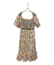 Kate Spade（ケイトスペード）の古着「リリィ ブルームス スモック ミディ ドレス」｜マルチカラー