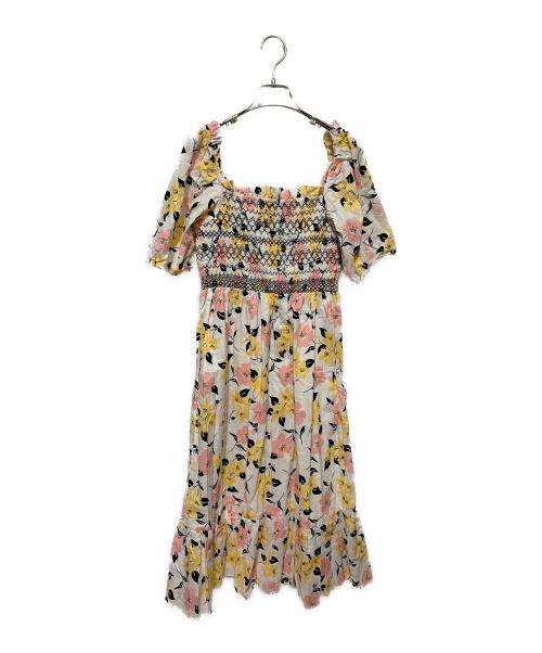Kate Spade（ケイトスペード）Kate Spade (ケイトスペード) リリィ ブルームス スモック ミディ ドレス マルチカラー サイズ:XSの古着・服飾アイテム