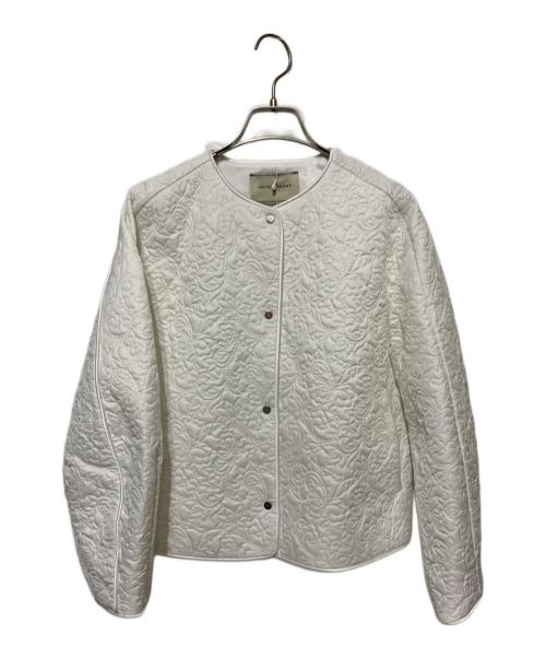 UNITED ARROWS TOKYO（ユナイテッドアローズトウキョウ）UNITED ARROWS TOKYO (ユナイテッドアローズトウキョウ) エンブロイダリー キルト ショート ジャケット ホワイト サイズ:36 未使用品の古着・服飾アイテム