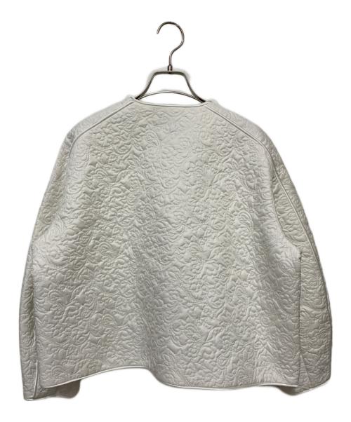 UNITED ARROWS TOKYO（ユナイテッドアローズトウキョウ）UNITED ARROWS TOKYO (ユナイテッドアローズトウキョウ) エンブロイダリー キルト ショート ジャケット ホワイト サイズ:36 未使用品の古着・服飾アイテム