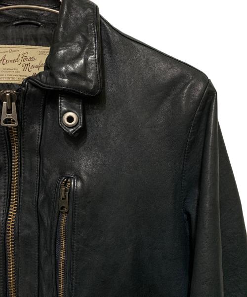 AVIREX（アヴィレックス）AVIREX (アヴィレックス) レザージャケット ブラック サイズ:Mの古着・服飾アイテム