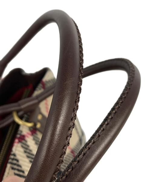 BURBERRY（バーバリー）BURBERRY (バーバリー) ウールトートバッグ アイボリー×ブラックの古着・服飾アイテム