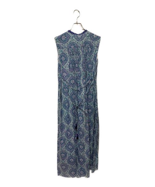 ne quittez pas（ヌキテパ）ne quittez pas (ヌキテパ) コットンボイルアラベスクプリントノースリーブドレス ブルー サイズ:記載なし 未使用品の古着・服飾アイテム