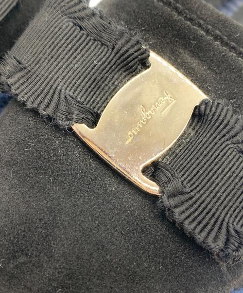 Salvatore Ferragamo（サルヴァトーレ フェラガモ）Salvatore Ferragamo (サルヴァトーレ フェラガモ) ヴァラリボン  エスパドリーユ ブラック サイズ:5 Mの古着・服飾アイテム