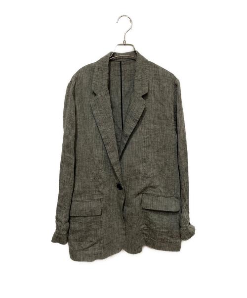 Spick and Span（スピック＆スパン）Spick and Span (スピックアンドスパン) リネンエアリージャケット グレー サイズ:34の古着・服飾アイテム