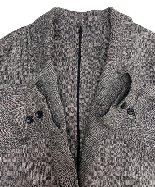 Spick and Span（スピック＆スパン）Spick and Span (スピックアンドスパン) リネンエアリージャケット グレー サイズ:34の古着・服飾アイテム