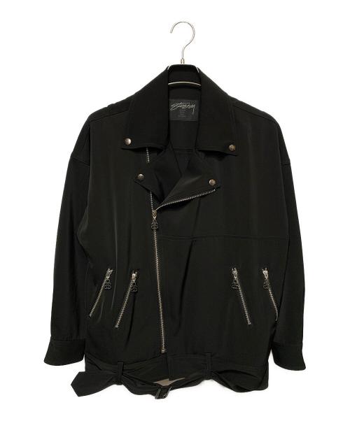 stussy（ステューシー）stussy (ステューシー) ナイロンライダースジャケット ブラック サイズ:Mの古着・服飾アイテム