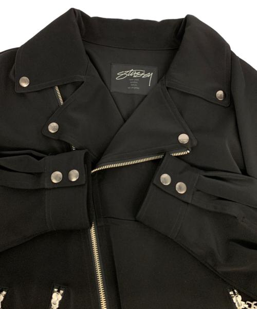 stussy（ステューシー）stussy (ステューシー) ナイロンライダースジャケット ブラック サイズ:Mの古着・服飾アイテム