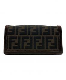FENDI（フェンディ）の古着「ズッカ 長財布」｜ブラウン