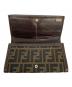 中古・古着 FENDI (フェンディ) ズッカ 長財布 ブラウン：7000円